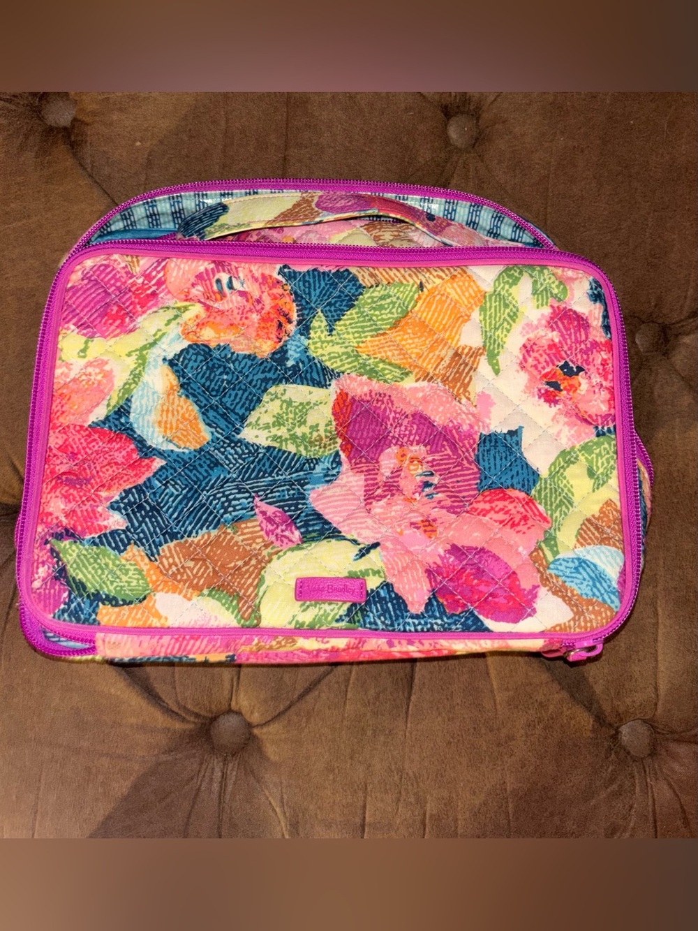 Vera Bradley Large Blush and Brush Makeup Case Bag Floral